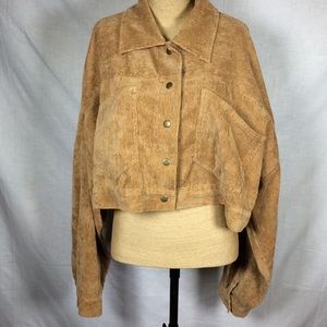 Favlux FashionTan Corduroy crop jacket